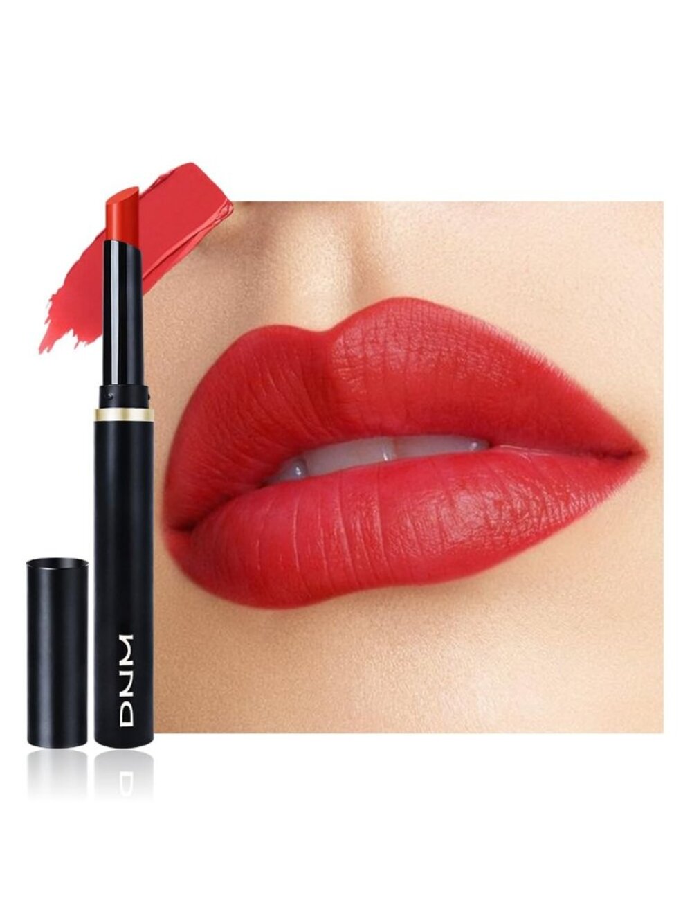 Women's 875# Bright Red Long Lasting Waterproof Velvet Matte Stick Lipstick